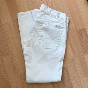 7FAM White Josephina Skinny Boyfriend Jeans